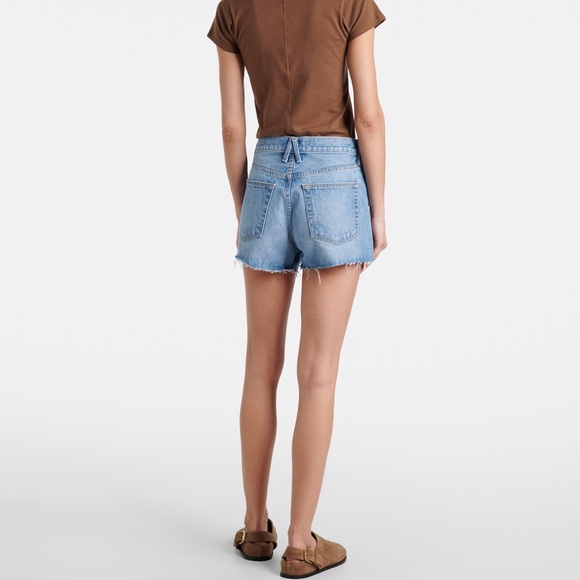 NEW 💎 SLVRLAKE NWT High Rise Denim Shorts 90s Vintage Cut Off Size 30 Made USA - Picture 2 of 12